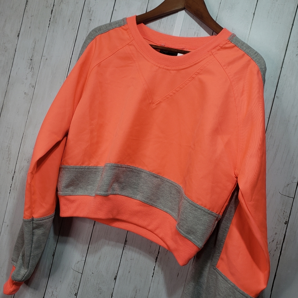 New! Without Walls UO Neon Orange Gray Cropped - Picture 2 of 7